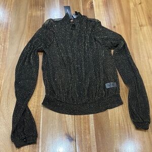 Lulú Black Transparent  Neck Long Sleeve